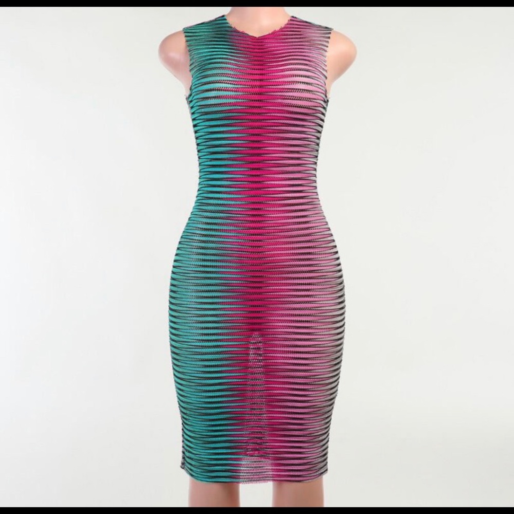 Transparent print dress